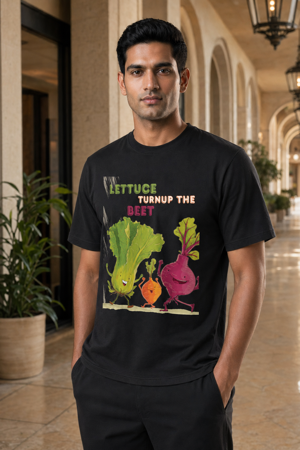 Healthy Fight Veggie Vibes Print T-shirt Secondary image
