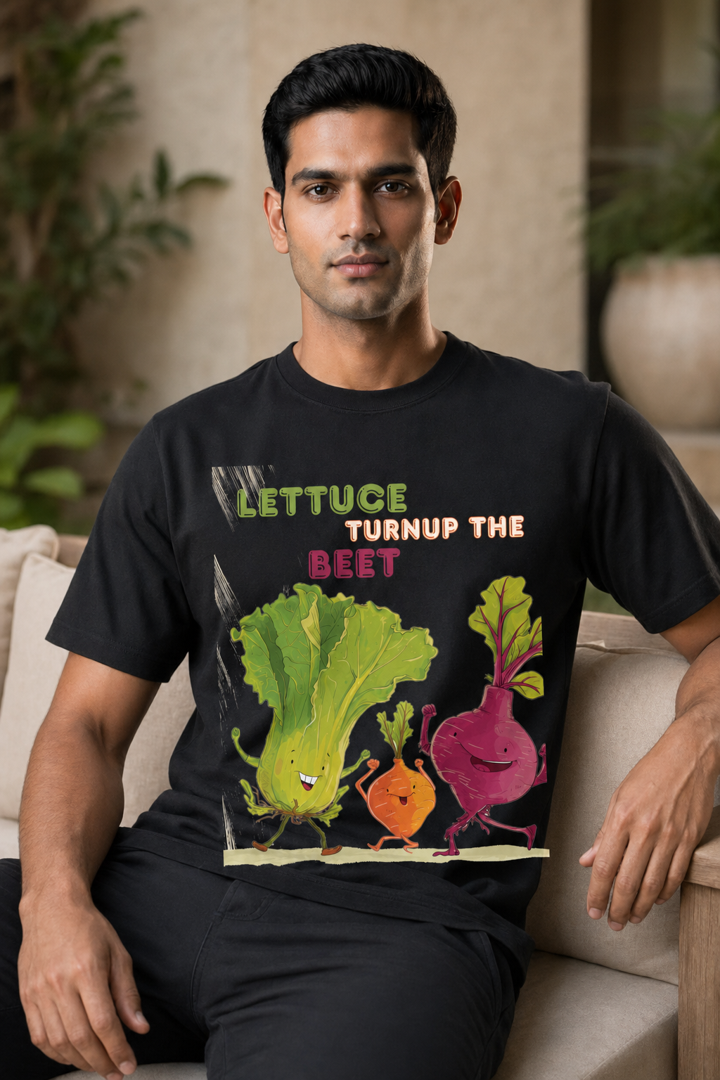 Healthy Fight Veggie Vibes Print T-shirt 4