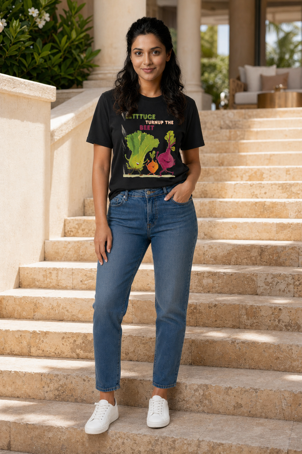 Healthy Fight Veggie Vibes Print T-shirt 9