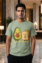 Avocado Toast Print Regular Fit Tshirt - Male Mockup 1