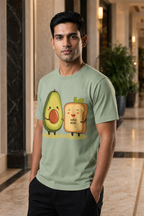 Avocado Toast Print Regular Fit Tshirt - Male Mockup 2