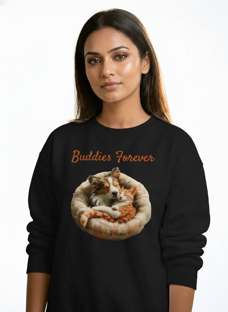Buddies Forever Snuggle Illustration Sweatshirt