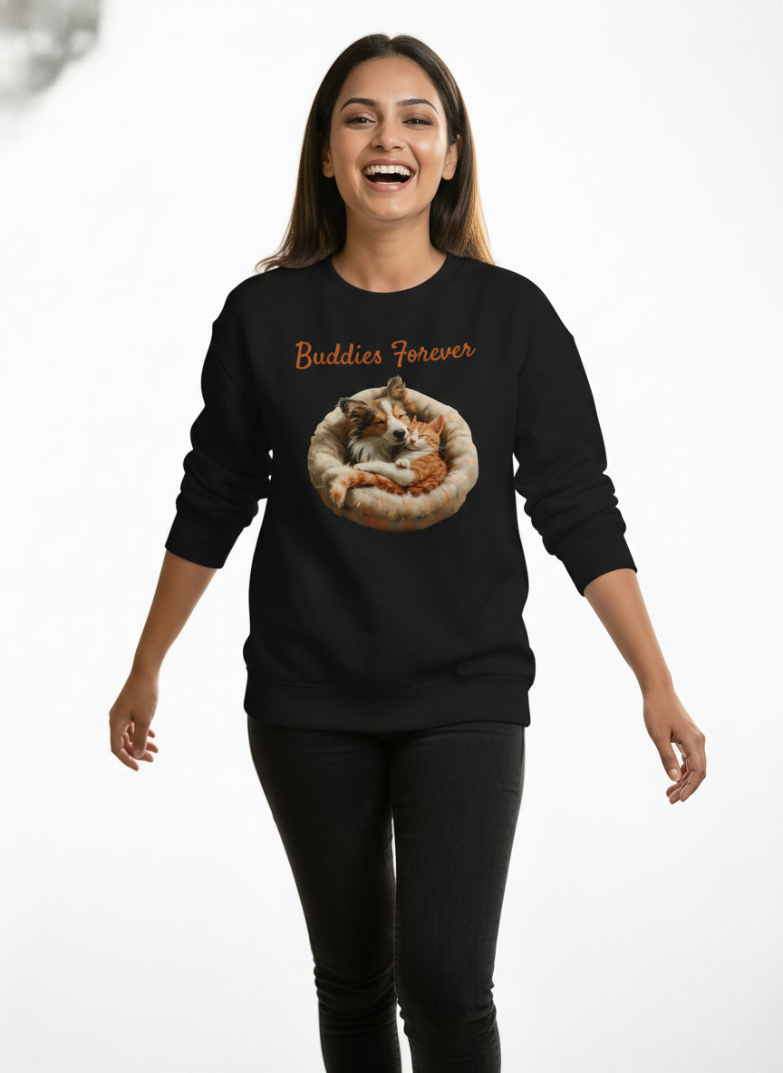 Buddies Forever Snuggle Illustration Sweatshirt