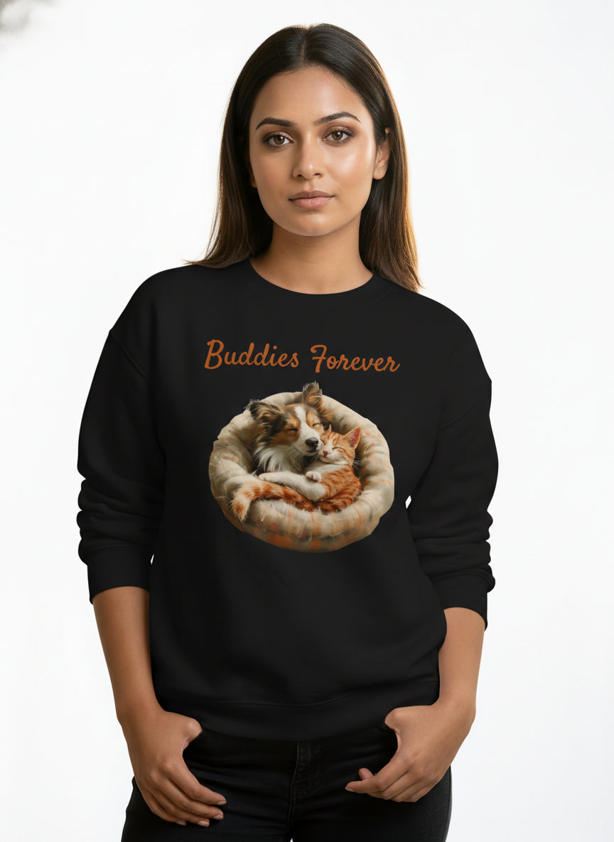 Buddies Forever Snuggle Illustration Sweatshirt