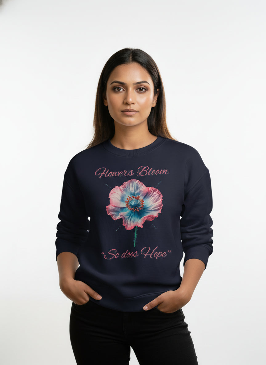 Blooming Hope Print Sweatshirt