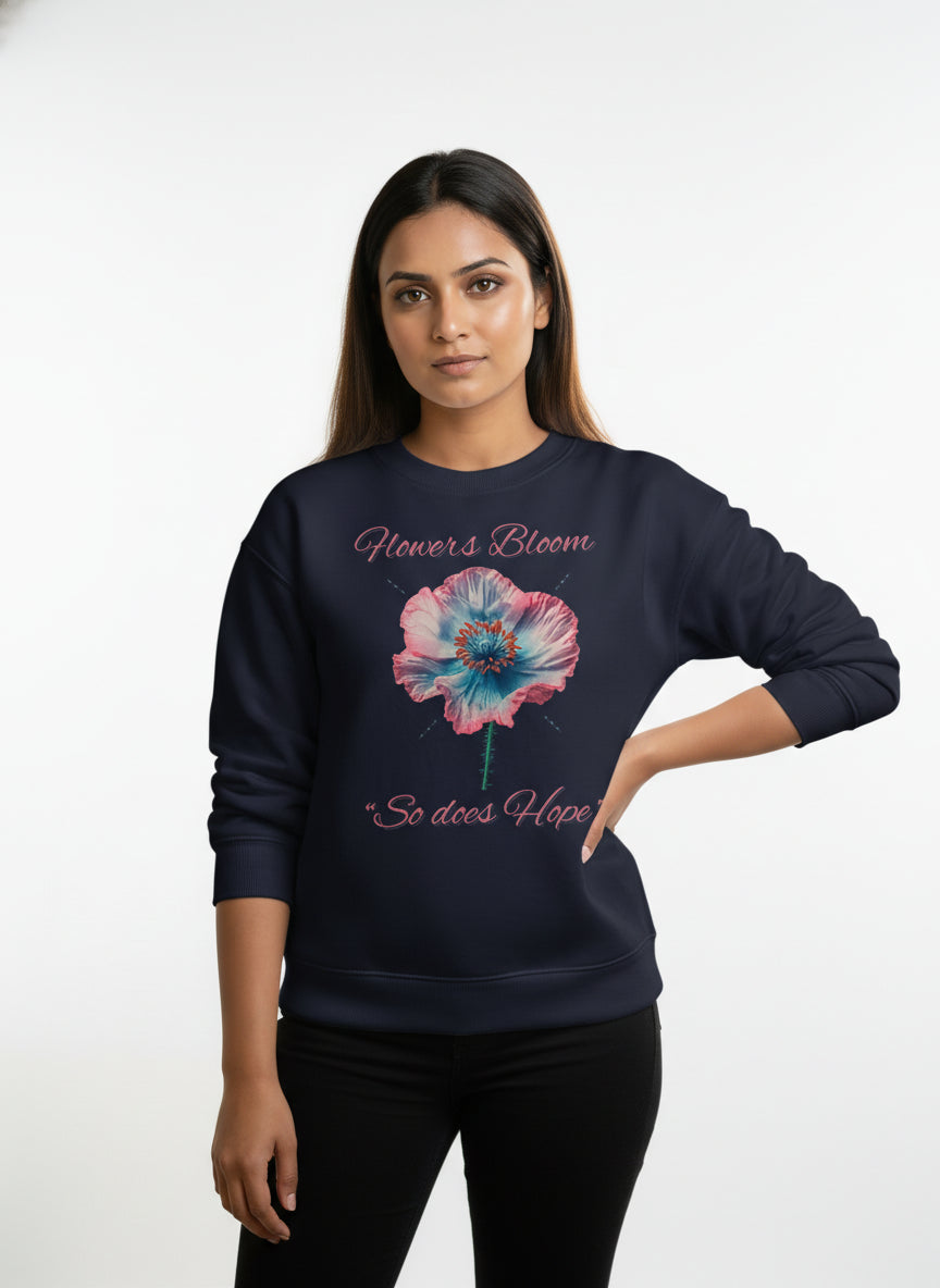 Blooming Hope Print Sweatshirt