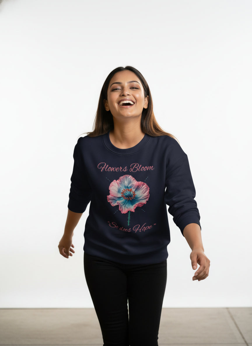 Blooming Hope Print Sweatshirt