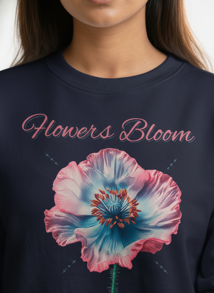 Blooming Hope Print Sweatshirt