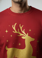Cute Winter Reindeer Portrait Sweatshirt
