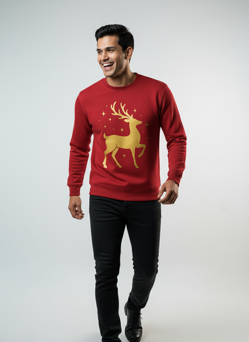 Cute Winter Reindeer Portrait Sweatshirt Main image