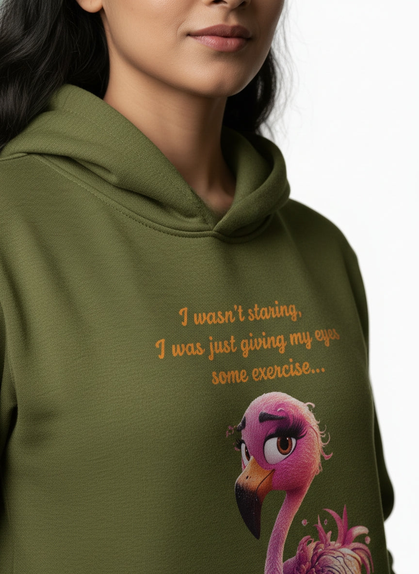 Pinky Ostrich Bird Printed Hoodie Main image