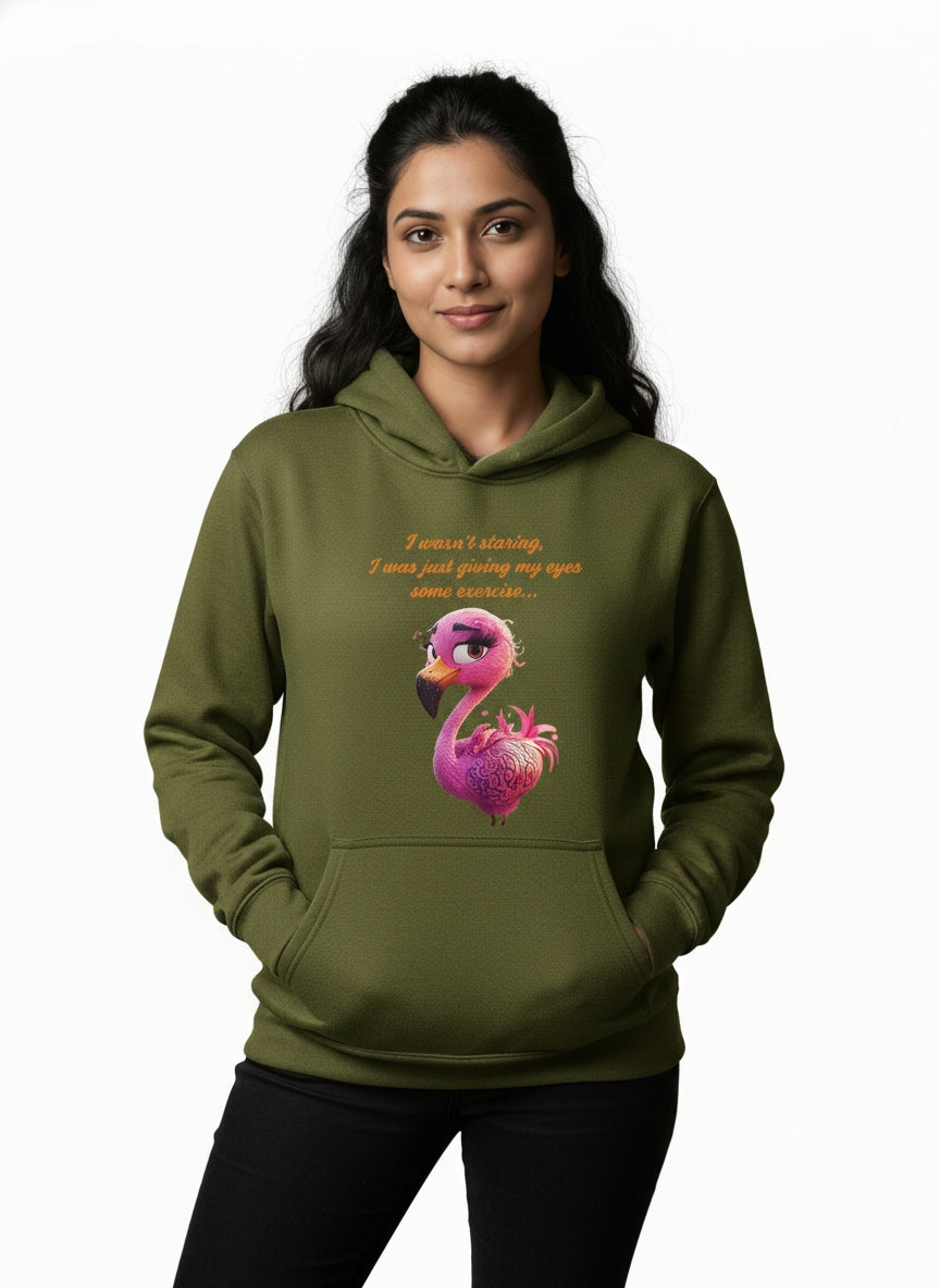 Pinky Ostrich Bird Printed Hoodie Secondary image
