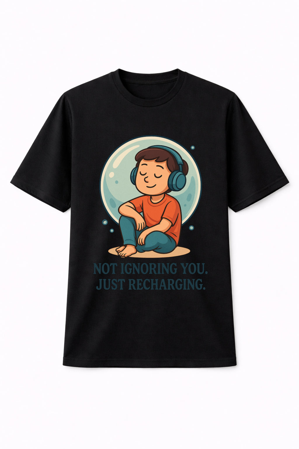 Powering Up Music Vibe Print T-shirt