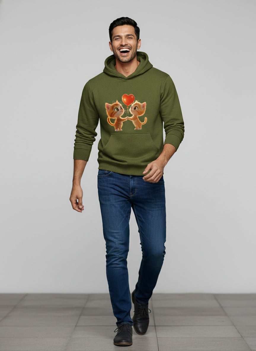 Purrfect Two Love Print Sweatshirt