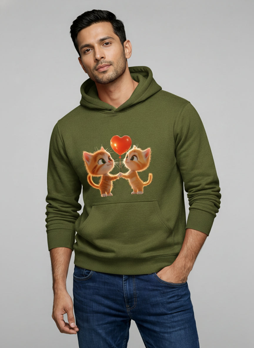 Purrfect Two Love Print Sweatshirt