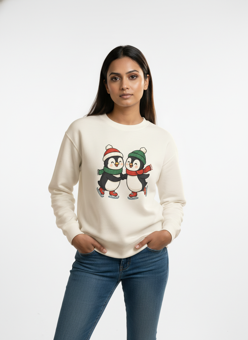 Skating Penguins Lovely Sweatshirt Secondary image