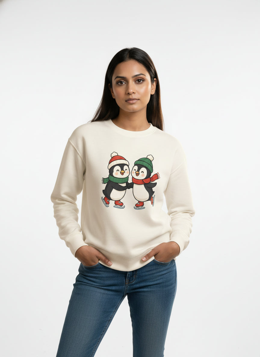 Skating Penguins Lovely Sweatshirt