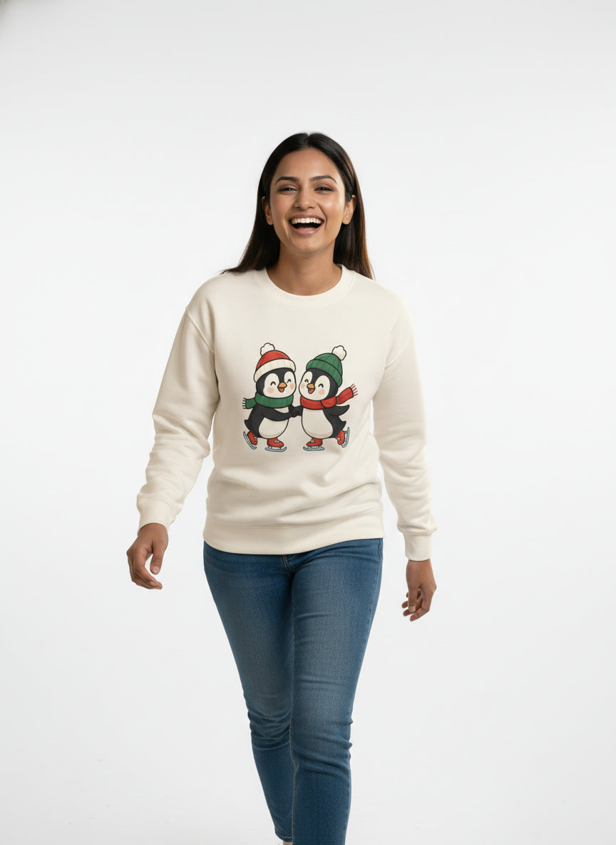 Skating Penguins Lovely Sweatshirt