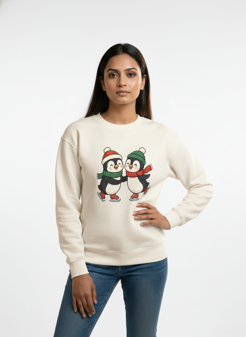 Skating Penguins Lovely Sweatshirt