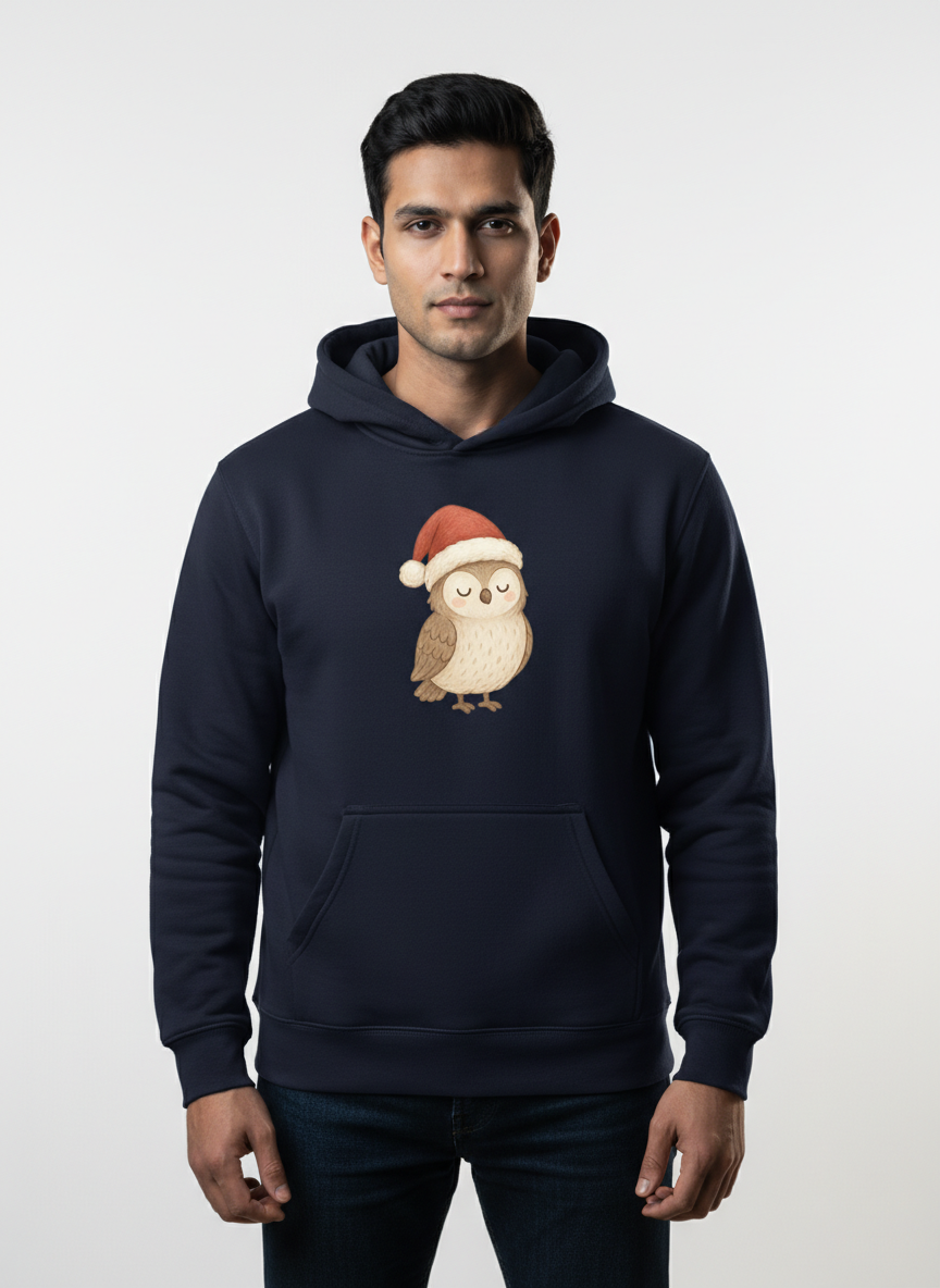 Sleepy Owl Wearing Cap Hoodie Main image