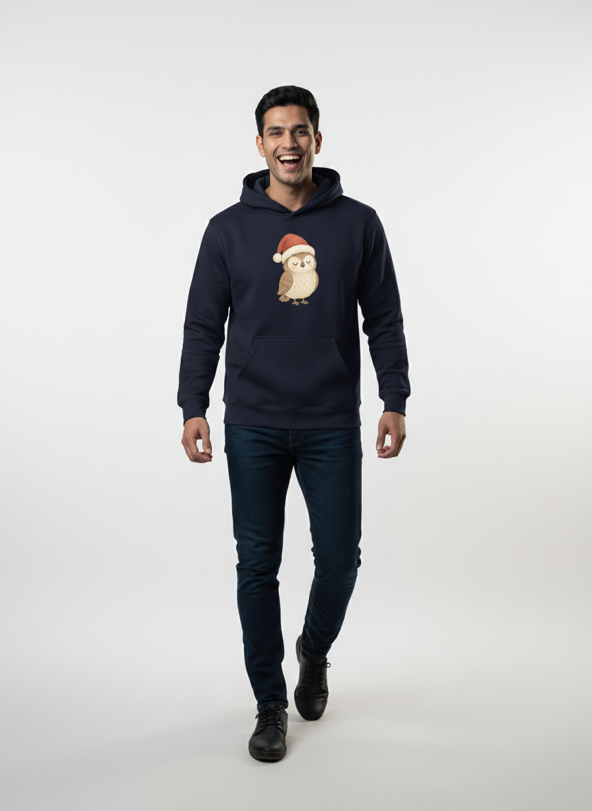 Sleepy Owl Wearing Cap Hoodie Secondary image