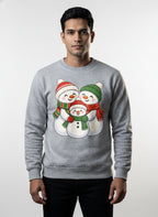 Adorable Snowman Family Picture Sweatshirt