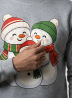 Adorable Snowman Family Picture Sweatshirt