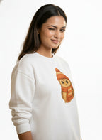Snowy Owl Muffler Style Sweatshirt