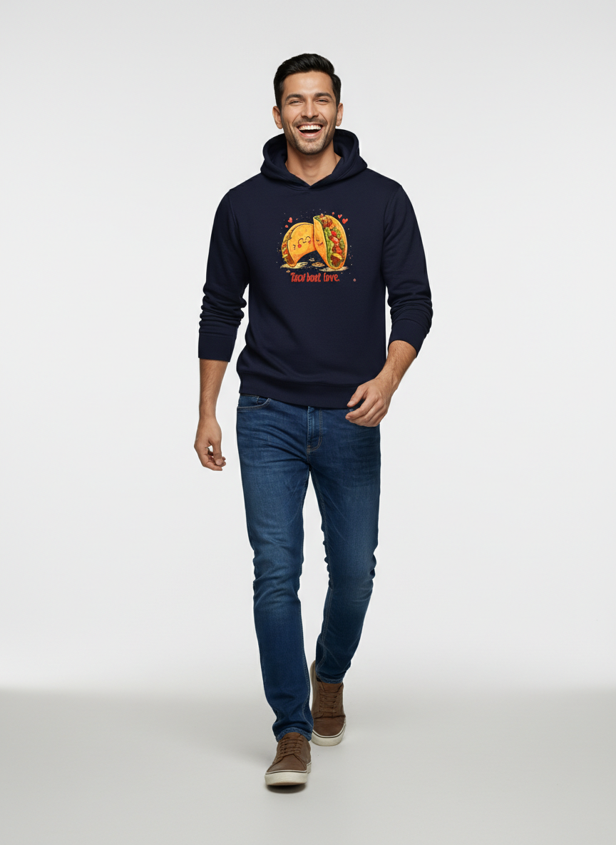 Cheerful Taco Romance Pop Hoodie Secondary image