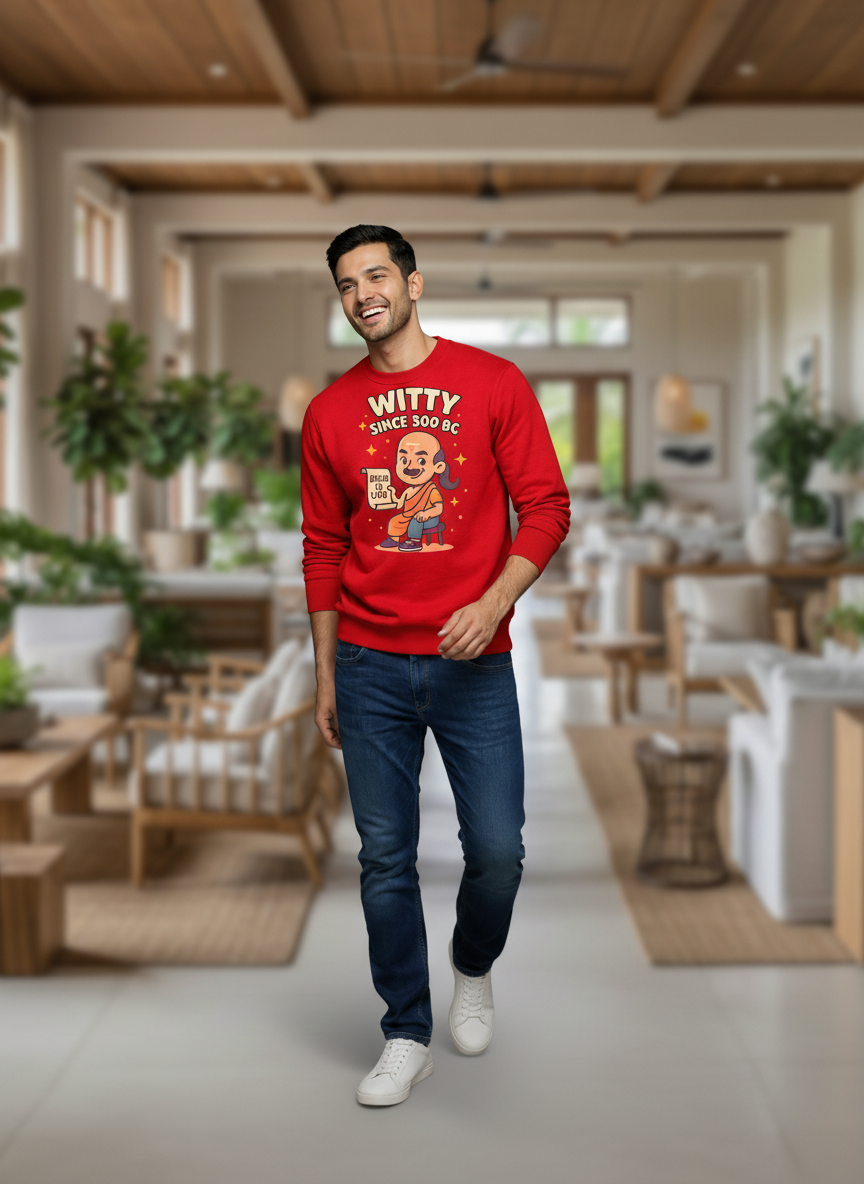 Witty Chanakya Regular Sweatshirt