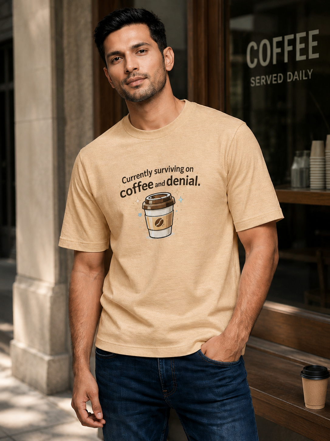 Coffee & Denial Regular Fit T-shirt Secondary image