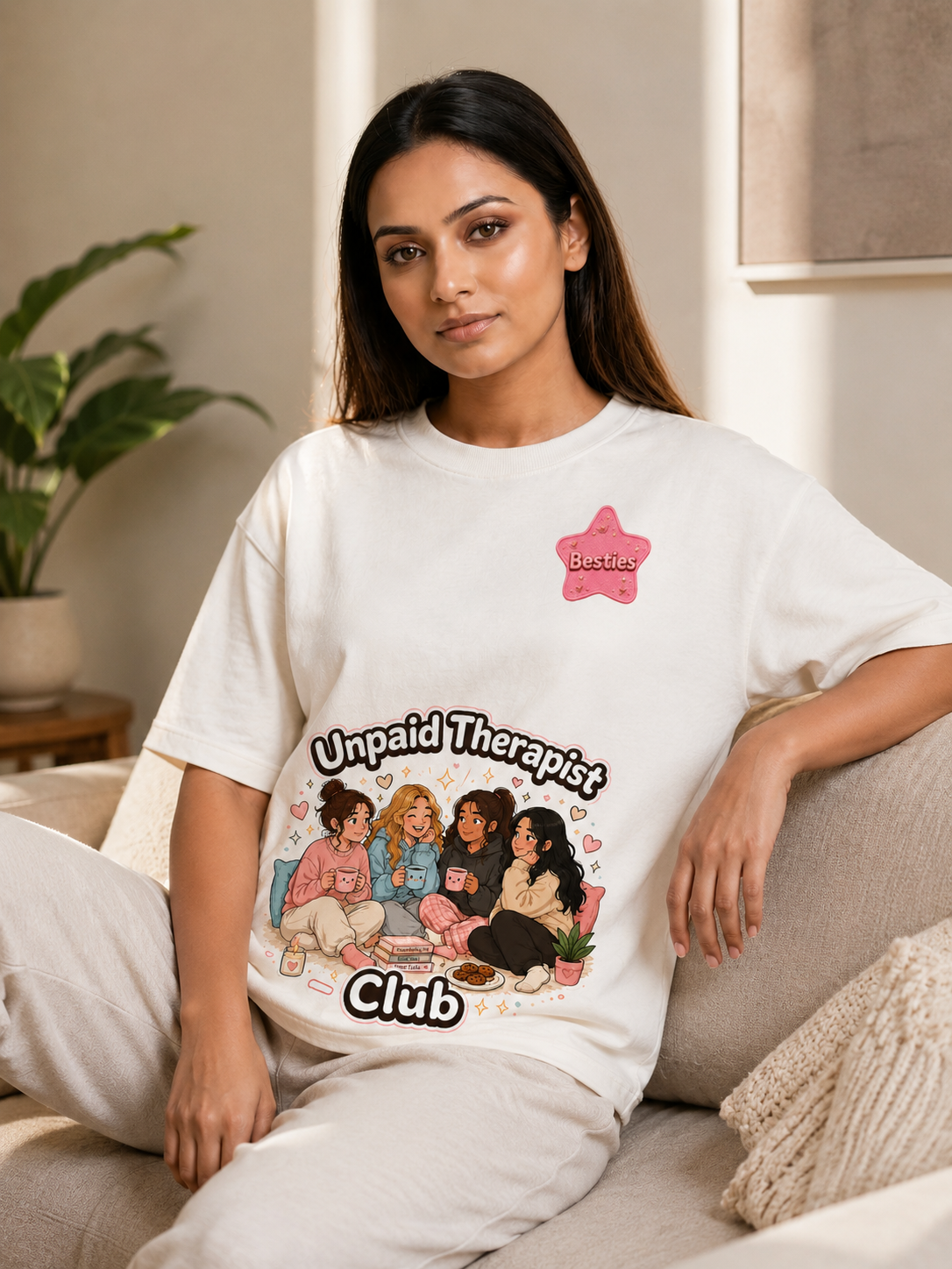 Unpaid Therapist Club Regular Fit T-shirt Secondary image